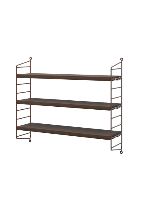 Hylle - Pocket 60x15xh50 Mørk Eik/Mørkebrun