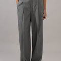 Bukse - High Waist Twill Stone Grey