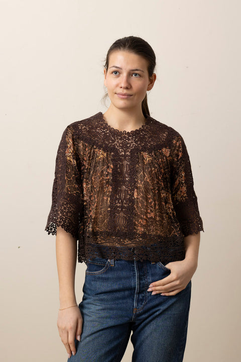Topp - Luisa Print Brown