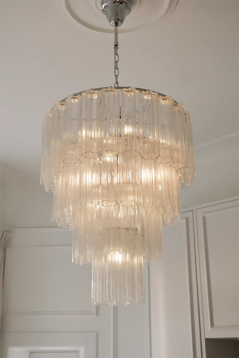 Taklampe - Fontaine Chandelier 4-layer Krom/Klar