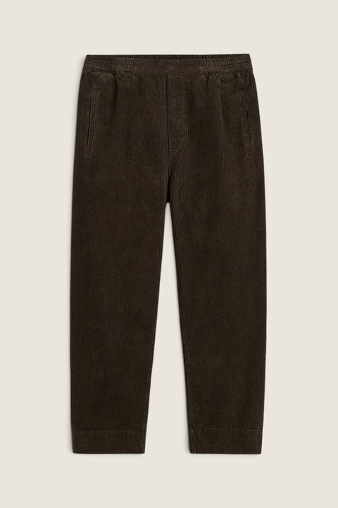 Bolina Aiayu Coco corduroy pants in smokey brown with a relaxed straight-leg fit and elasticated waistband.
