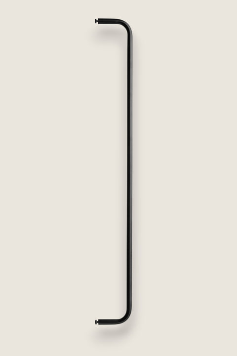 Bolina black powder-coated steel clothes rail for 78cm String System shelving unit