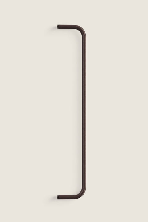 Bolina dark brown metal clothes rod for String System shelving, 58cm long, minimalist design for hanging storage.