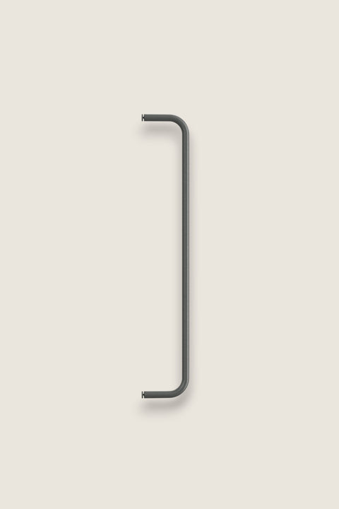 Bolina dark grey metal rod for String System shelving, designed for hanging clothes or accessories.