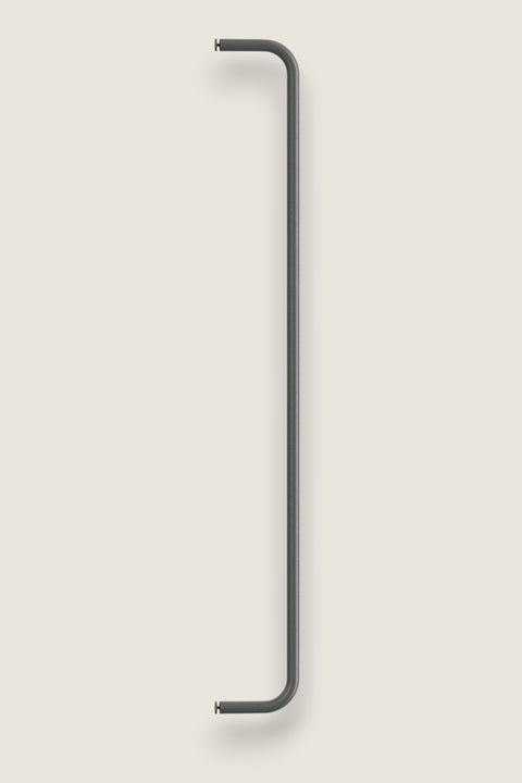 Bolina dark grey metal rod for String System shelving, designed for hanging clothes or accessories.