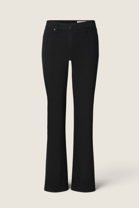 Bolina Rag & Bone Sutton black mid-rise cigarette jeans in vintage stretch denim with a slim fit.