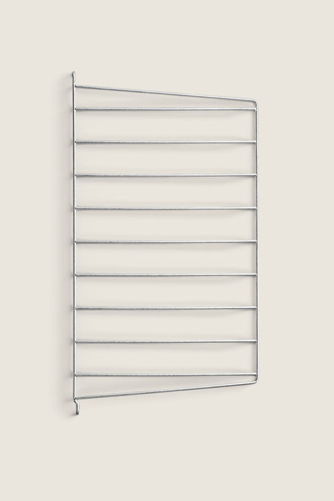 Bolina String outdoor galvanized steel wall panel for shelving, 50x30 cm, durable weather-resistant wire design.