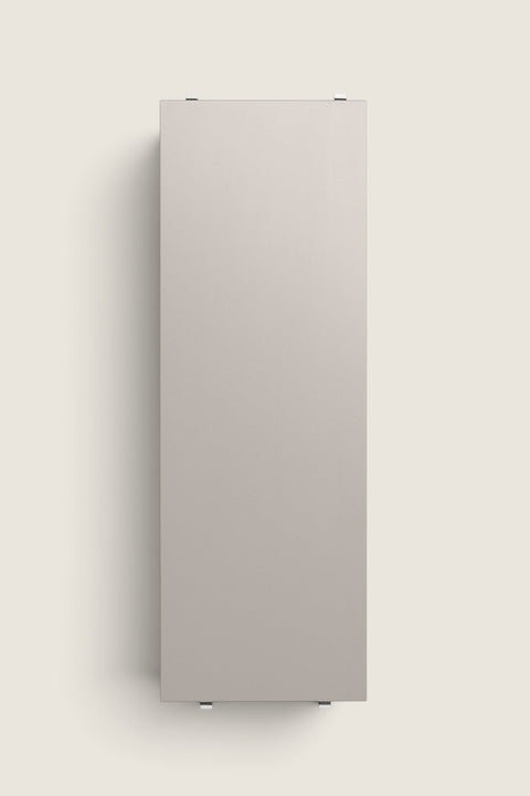 Bolina String System beige lacquered MDF shelf plate, 58x20 cm, for modular wall shelving units.