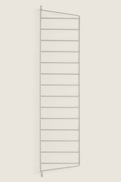 Bolina String System wall panel in beige powder-coated steel, 75cm high and 20cm deep, for modular shelving.