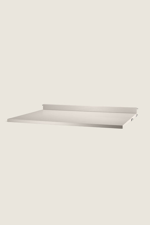 Bolina String System work desk in beige painted solid wood, 78x58cm shelf for modular wall shelving units.