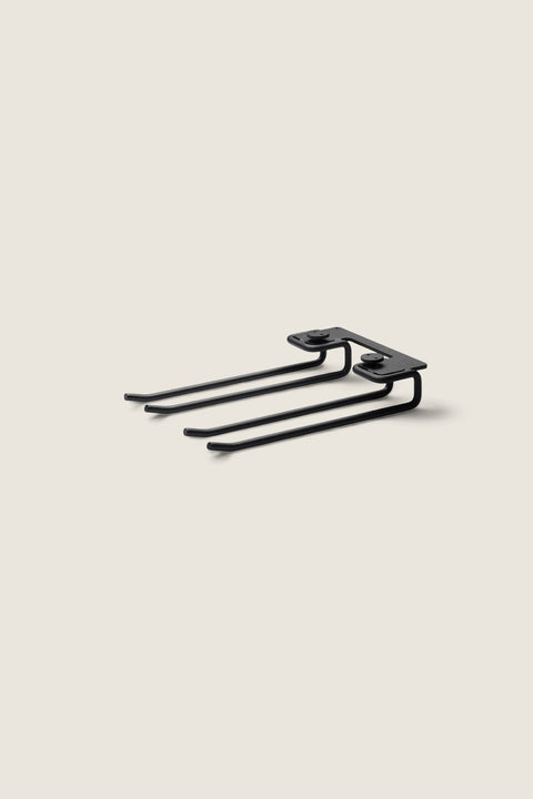 Bolina String System black glass hanger accessory for 14x20 cm shelving units, set of 2