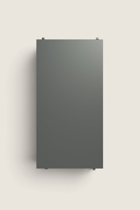 Bolina String System dark grey shelf plate measuring 58x30 cm, designed for flexible modular wall shelving units.