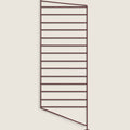 Bolina String System floor panel in dark red, 85cm tall and 30cm deep, featuring a minimalist wire frame design.