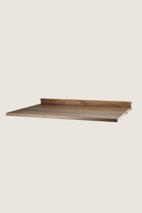 Bolina String System walnut work desk shelf measuring 78x58cm for modular wall shelving units