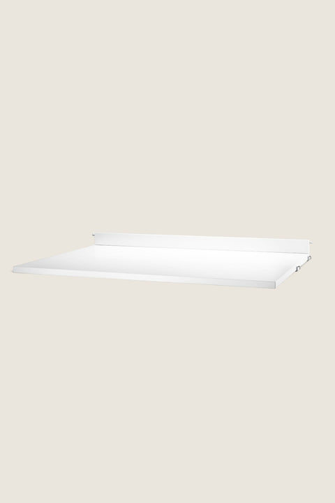 Bolina String System white wooden work desk shelf measuring 78x58cm for modular wall shelving units.