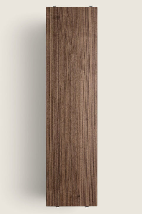 Bolina walnut veneer shelf board for String System, 78x20 cm rectangular wooden shelf with clear lacquer finish