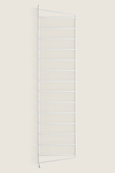 Bolina white powder-coated steel wall panel for String shelving system, 75cm height and 20cm depth