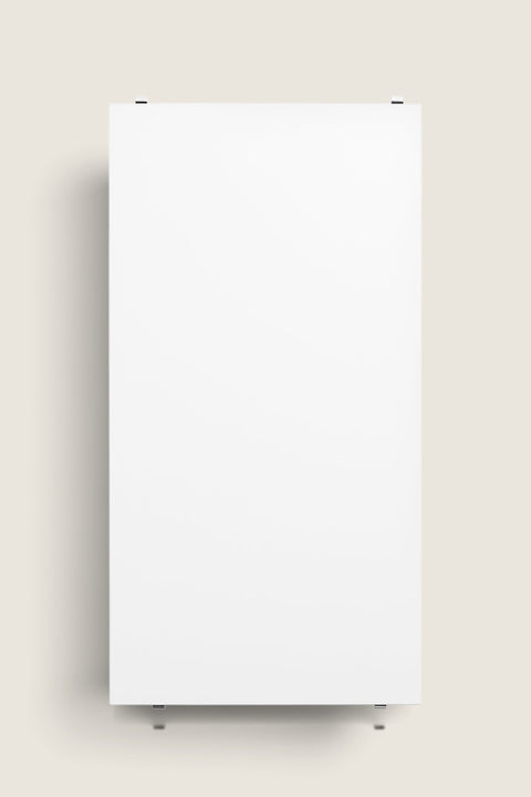 Bolina white lacquered MDF shelf plate for String System, 58x30 cm, minimalist design for modular shelving.
