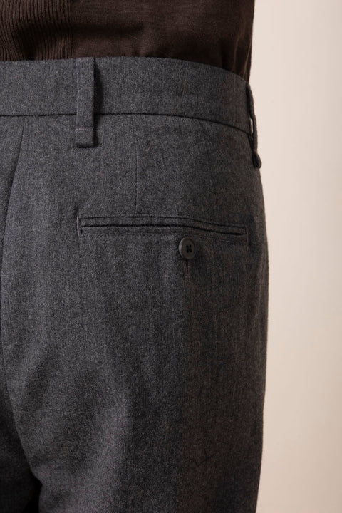 Bukse - Balder Pant Fine Wool Dark Grey