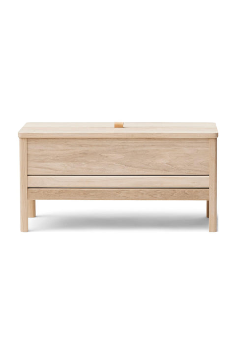 Benk - A Line Storage Bench 90 Hvit Eik