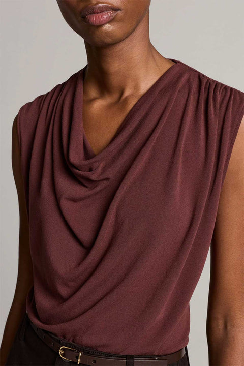 Topp - Draped Cowl Black Rose
