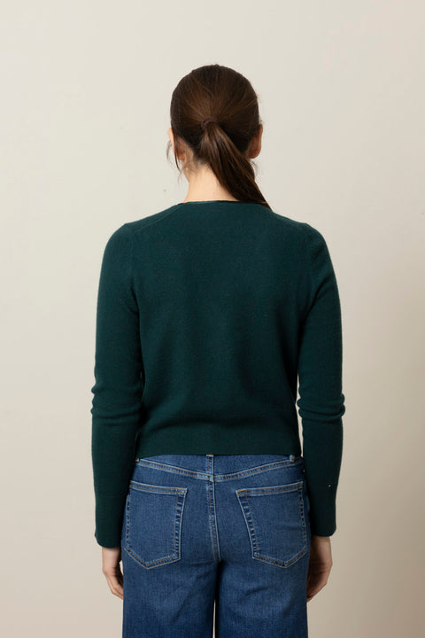 Cardigan - Satin Button V-Nk Cardi