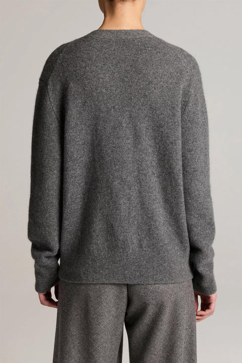 Cardigan - Relaxed V Heather Pewter