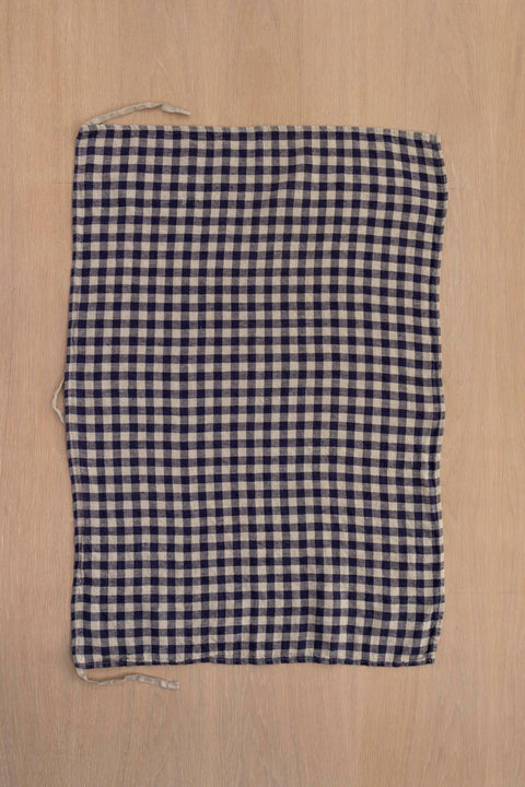Kjøkkenhåndkle - Flax/Navy Gingham