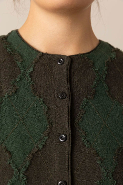 Cardigan - Argyle Herba Forest Verde