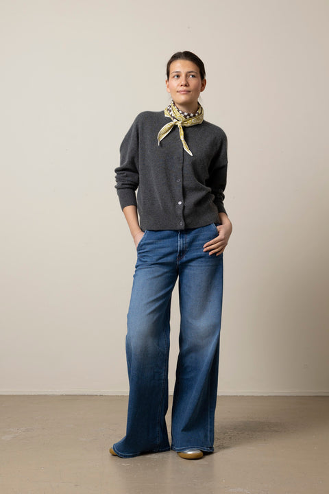 Cardigan - Crewneck Stone