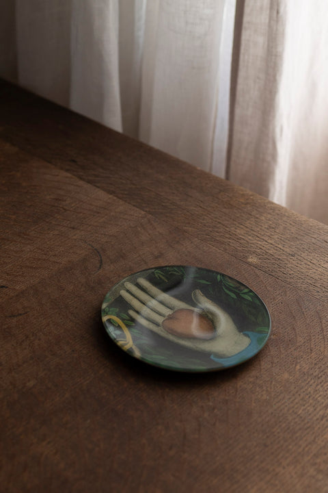 Glassfat - Decoupage Heart in Hand