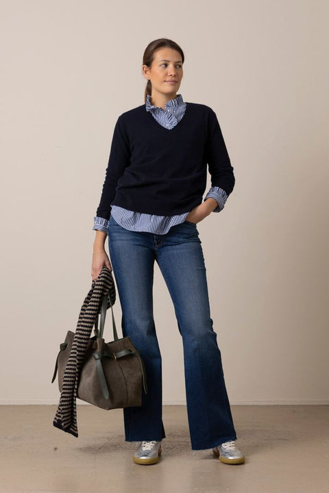 Genser - Weekend V-Neck Coastal Blue