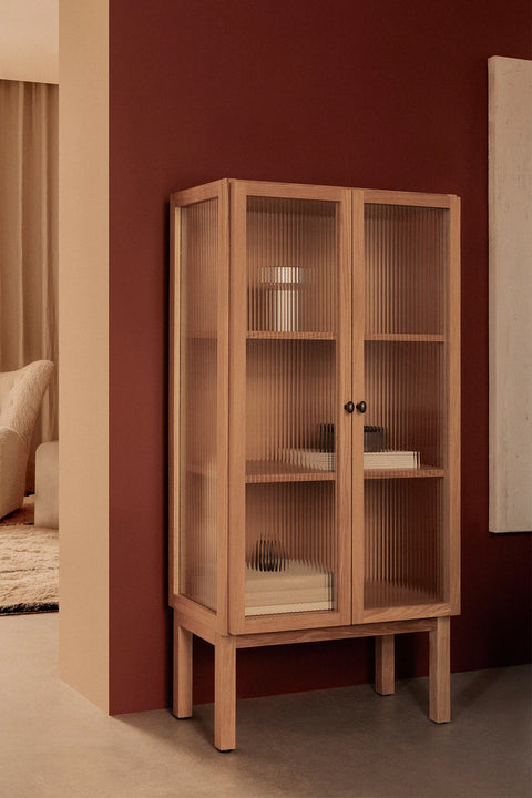 Vitrineskap - Curiosity Cabinet Low Oak