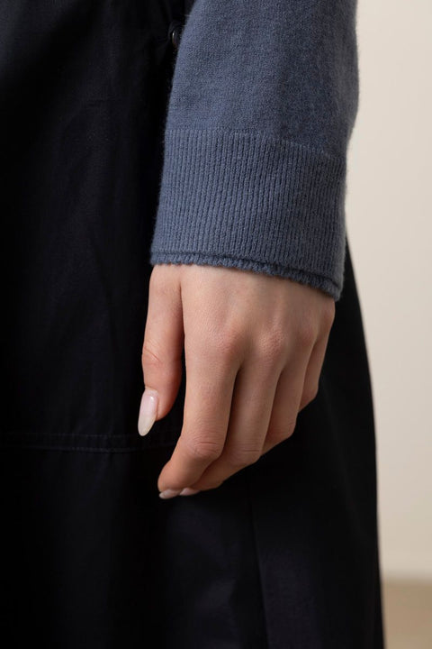 Cardigan - Scallop Trim Cardi Azul