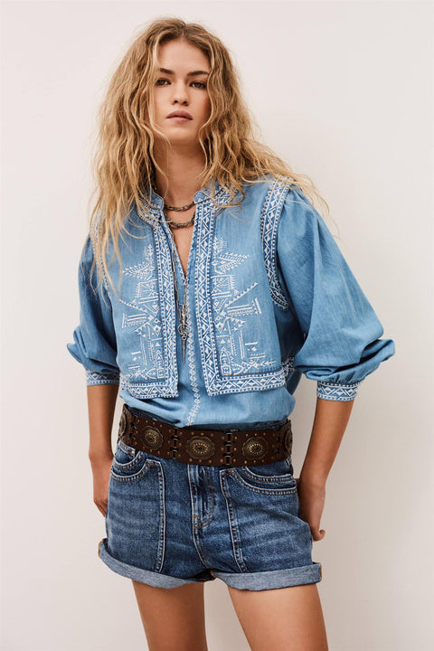 Bluse - Laura Light Used Blue