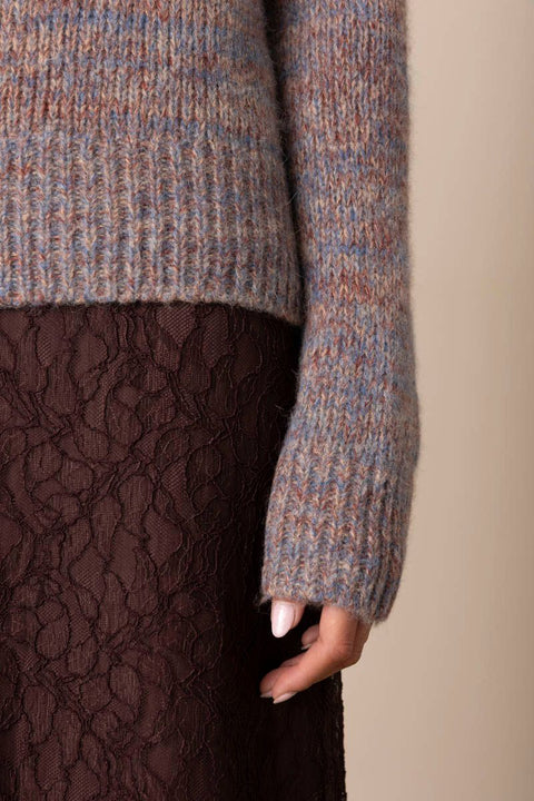 Genser - Marled Crew NK Cognac Combo