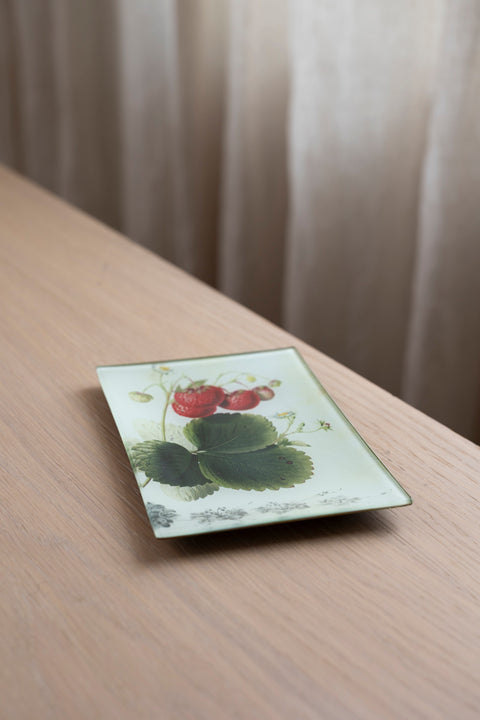 Glassfat - Decoupage Strawberry