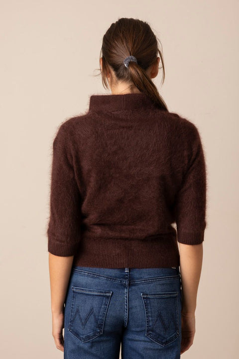 Genser - Fluffy Statement Pullover Dark Chocolate
