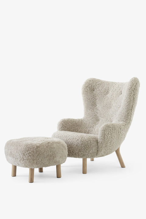 Lenestol & Puff - Petra Lounge Chair VB3/ATD1 Moonlight/Eik