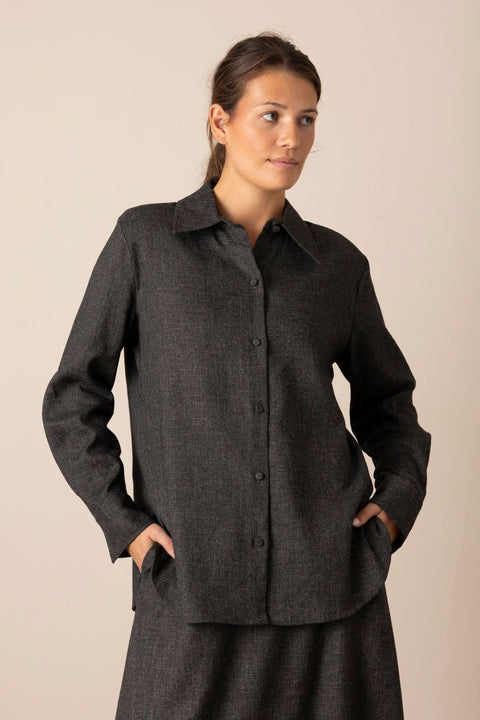 Skjorte - Jaspé Relaxed L/S Shirt Grey