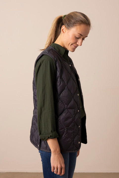 Vest - Military Crew Neck Down Vest Dark Charcoal