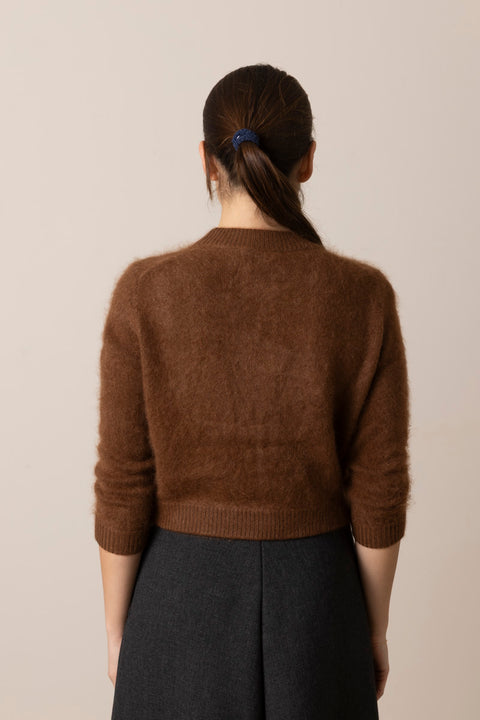 Cardigan - Fluffy Statements Coffee