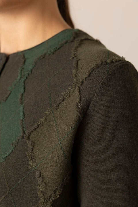 Cardigan - Argyle Herba Forest Verde