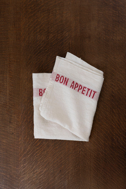 Kjøkkenhåndkle - Bon Appetit White/Red