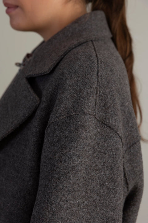 Kåpe - Greatcoat Boiled Wool Brown Grey