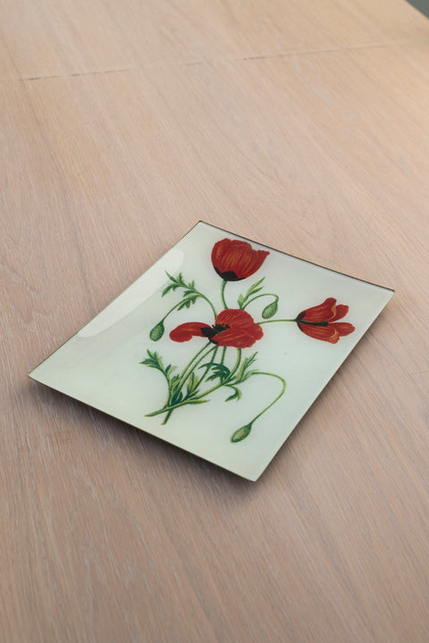 Glassfat - Decoupage Long Prickly-Headed Poppy