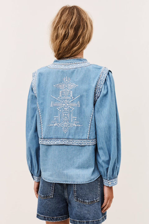 Bluse - Laura Light Used Blue