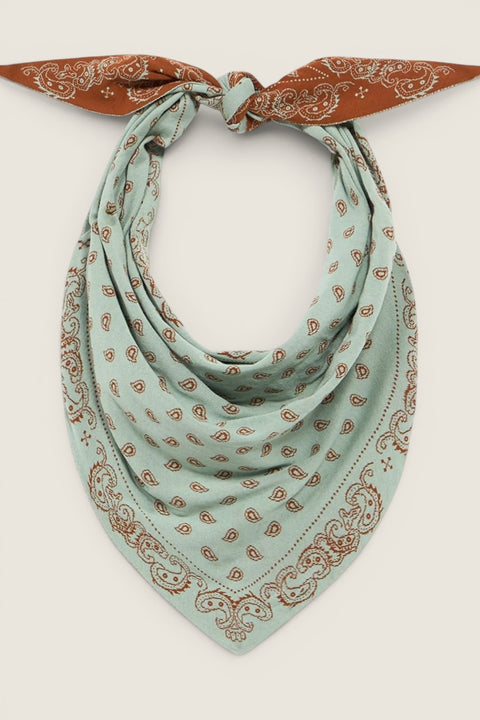 Skjerf - The Wild Rag Cotton Sage Brush/Burnt Sienna