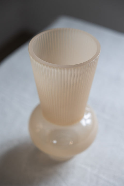 Vase - Glass H25,5cm Beige