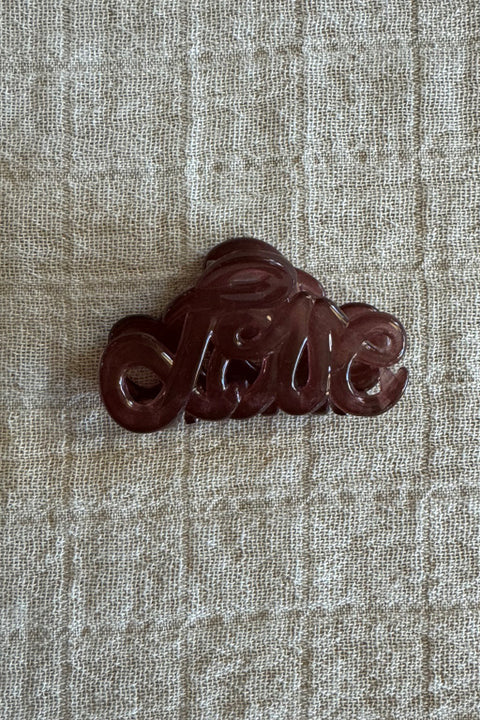 Hårklype - Love Claw 5cm Aubergine